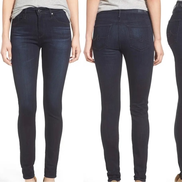 Ag The Farrah High Rise Skinny Jeans in Dark Wash Size 29 - Picture 2 of 11